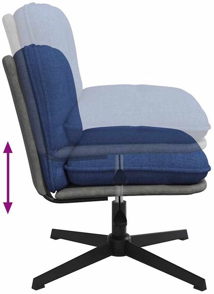 vidaXL Bürostuhl Drehbar Blau Stoff 4105393 Bild 7