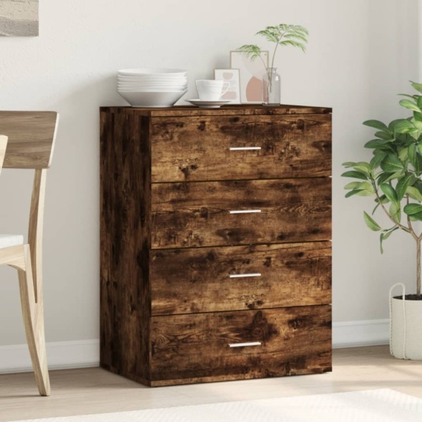 vidaXL Sideboard Räuchereiche 60x39x80 cm Holzwerkstoff 840531