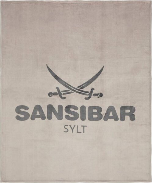 Sansibar 'Sylt' Wohndecke, 100 % hochwertiges Polyester dunkelgrau / schwarz, 150 x 200 cm