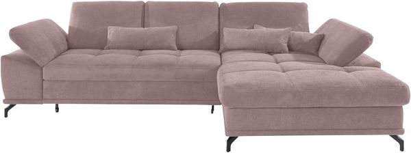 OTTO home Ecksofa Costello L-Form, B: 301 cm mit Sitztiefen-, Armteilverstellung &, 3 Nierenkissen, optional Bettfunktion & Bettkasten