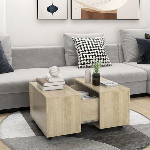 vidaXL Couchtisch Sonoma-Eiche 60x60x38 cm Holzwerkstoff 806861
