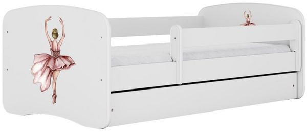 Raumhirsch Furniture Kinderbett 70x140, 80x160, 80x180 cm - Komplettset mit Matratze & Schublade (Bett für Mädchen, Einzelbett Kinder 2–12, mit Rausfallschutz & Lattenrost), verschiedene Farben & Designs