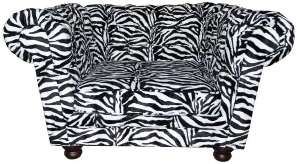 Casa Padrino Limited Edition Designer Chesterfield Sessel Zebra Club Möbel