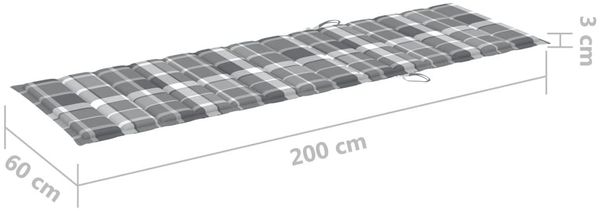 vidaXL Sonnenliege mit Auflage Grau Akazie Massivholz 3061373 Bild 3