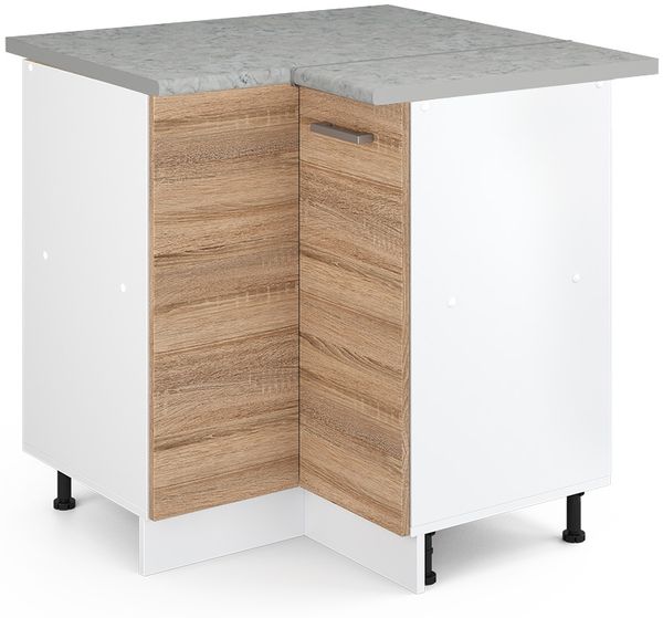 Eckschrank für Hausrat R-Line Sonoma 75.6 cm mit Tür, mit Arbeitsplatte Vicco