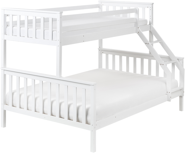 Hochbett Kiefernholz BIERNE 90 140 x 200 cm Weiß
