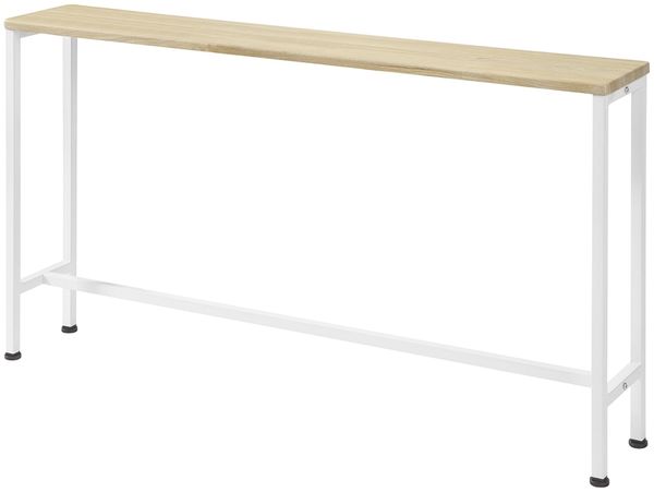 SoBuy FSB19-Z Konsolentisch Flur, Metall, PVC-Beschichtung, Helle Eiche, 100 x 106 x 40 cm