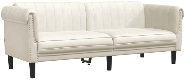 vidaXL Sofa 3-Sitzer Creme Samt 372592
