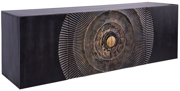 riess-ambiente Lowboard GOLDEN SUNSET 180cm schwarz / gold (Einzelartikel, 1 St), GOLDEN SUNSET