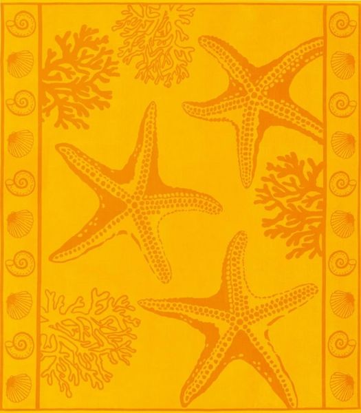 Delindo Lifestyle Strandtuch Tropical SEESTERN, XXL Strandlaken aus 100% ägyptischer Baumwolle, (1-St), Jacquard-gewebtes Motiv