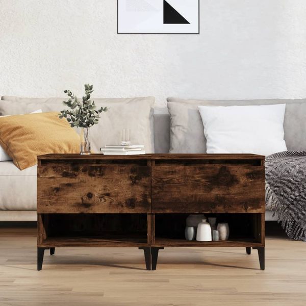 vidaXL Beistelltische 2 Stk. Räuchereiche 50x46x50 cm Holzwerkstoff 819559