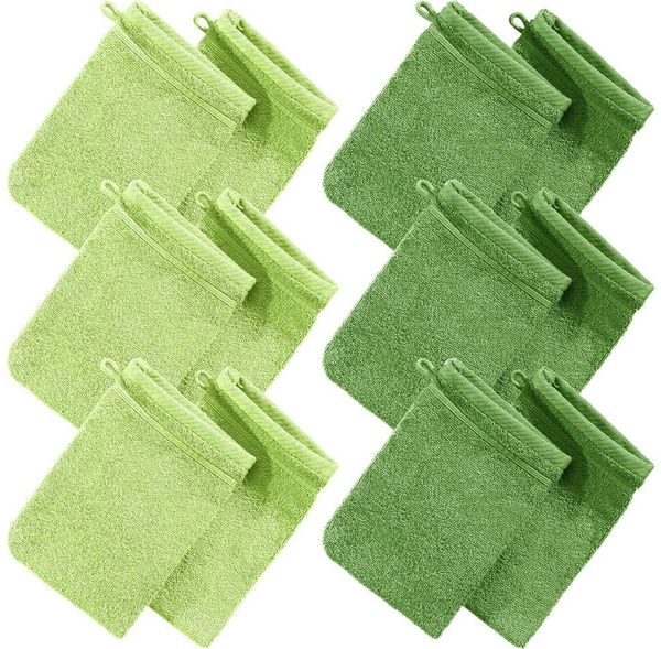 Erwin Müller Handtuch Set Waschhandschuh "Heidelberg" 12er-Pack, Frottier, Walk-Frottier Uni