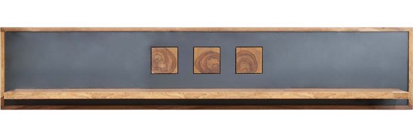 Wandregal Sheesham 108x22x30 gebeizt TURIN #19