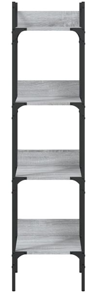 vidaXL Bücherregal 4 Böden Grau Sonoma 35x30x138,5 cm Holzwerkstoff 838851 Bild 5