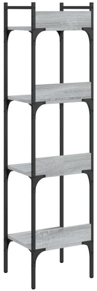 vidaXL Bücherregal 4 Böden Grau Sonoma 35x30x138,5 cm Holzwerkstoff 838851 Bild 7