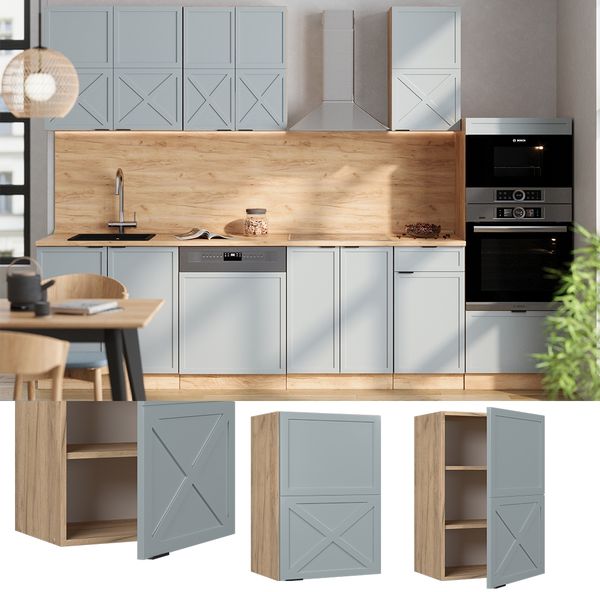 Hängeschrank Fame-Line Hellblau-grau 50 cm Vicco Bild 2
