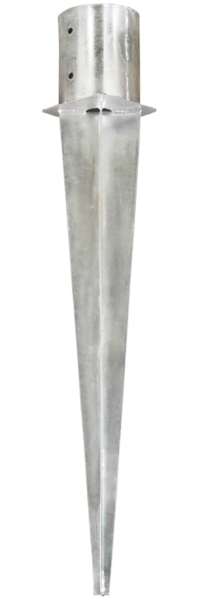 vidaXL Erdspieße 2 Stk. Silbern 12×91 cm Verzinkter Stahl 145433