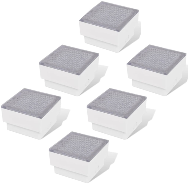 vidaXL LED Bodeneinbaustrahler Außen 6 Stk. 100x100x68 mm 272491