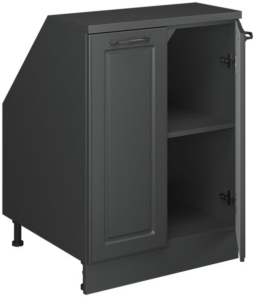 Küchenschrank für Dachschrägen R-Line Anthrazit Landhaus 60 cm mit 2 Türen, Schrankkorpus 60 cm Tiefe Vicco Bild 3