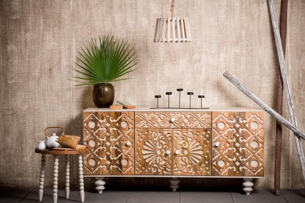 Home affaire Sideboard Spring, Kommode aus massivem Mangoholz, Breite 160 cm