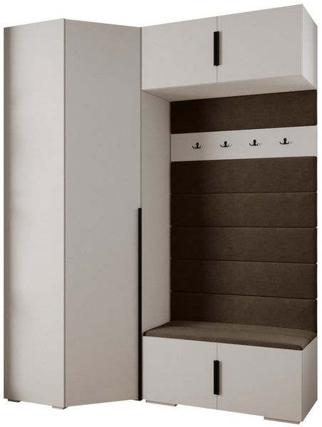 ABIKS MÖBEL Kompaktgarderobe INOVA 1 SATZ 21 Möbelset, Garderobe mit Kleiderstange und Regalen