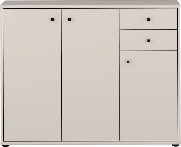 Sideboard >TEMPRA2< in Sand - 108,8x85,5x34,8cm (BxHxT)