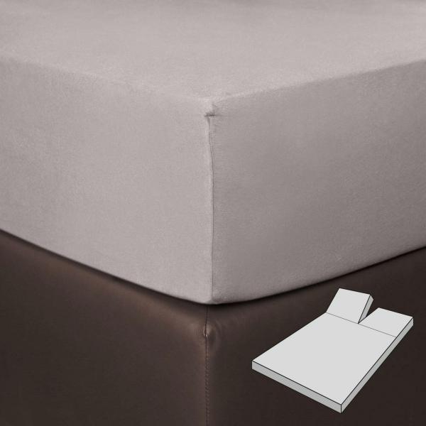 BettwarenShop Boxspring Split Spannbetttuch|140x200 - 160x220 cm| platin