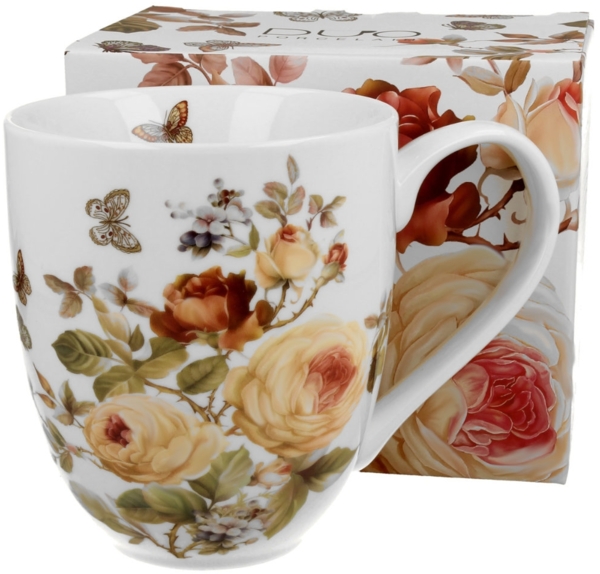 DUO Flowers Classic XXL Becher 1000 ml ZAHRA New Bone China Porzellan