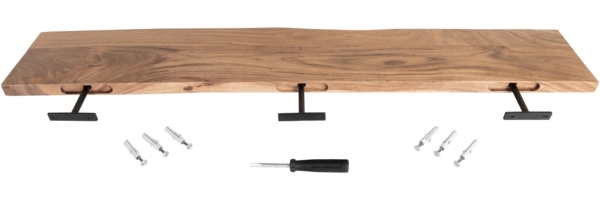 Steckboard mit Baumkante Wandregal Akazie massiv naturfarben lackiert 120 x 20 Amanda 92404880 Bild 6