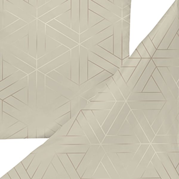 Estella Mako-Satin Bettwäsche 135x200 Luan ecrue uni Waben Rauten 7919-220 Bild 4