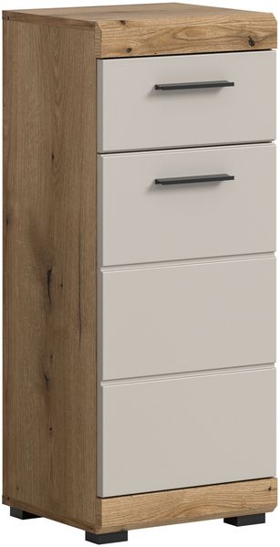 Hochschrank >Scout< in Evoak Oak / Kaschmir - 37x88x31cm (BxHxT)
