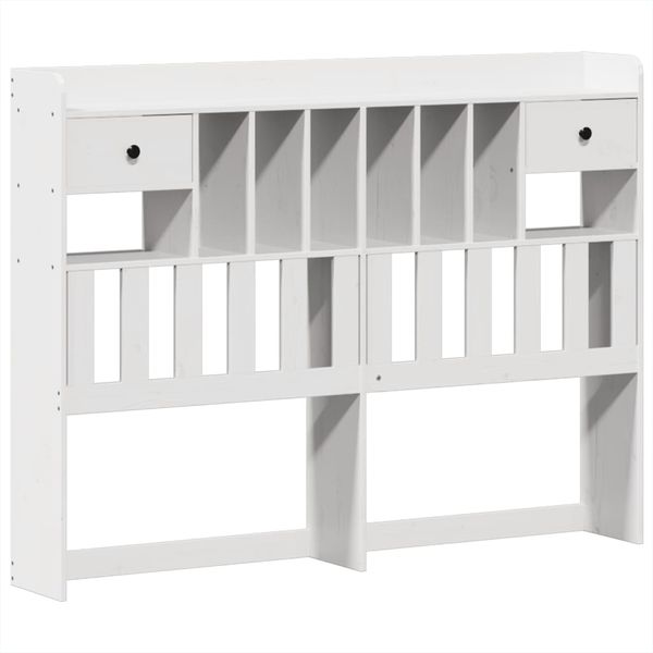 vidaXL Massivholzbett ohne Matratze Weiß 140x190 cm Kiefernholz 3323390 Bild 6