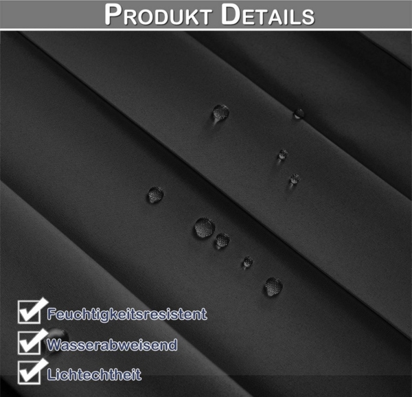 Qelus Vorhang 254x213/254x241 cm Raumteiler Vorhang Wasserdicht Sichtschutzvorhang, Wärmeisolierend Modern Fenstervorhänge für Wohnzimmer Schlafzimmer Bild 3