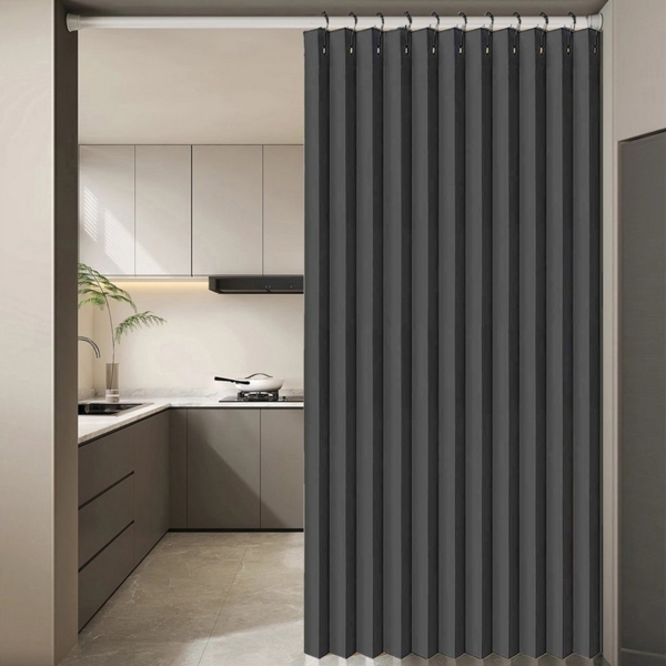 Qelus Vorhang 254x213/254x241 cm Raumteiler Vorhang Wasserdicht Sichtschutzvorhang, Wärmeisolierend Modern Fenstervorhänge für Wohnzimmer Schlafzimmer Bild 1