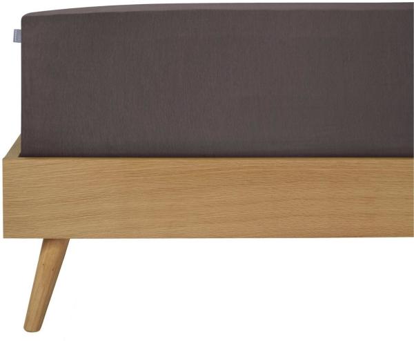 Schiesser Feinbiber Spannbettlaken Finni aus wärmender Baumwolle, Farbe:Anthrazit, Größe:90x200 cm