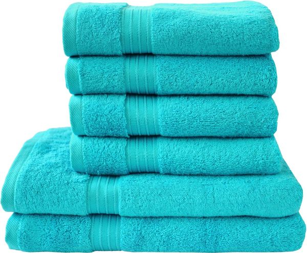 Dyckhoff Handtuch Set Siena, Walkfrottier (Set, 6-St), in tollen Unifarben
