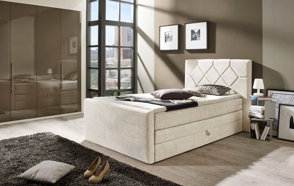 Places of Style Boxspringbett Atlanta, inklusive Topper und Bettkasten