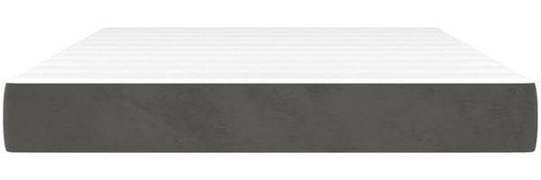 vidaXL Taschenfederkernmatratze Mittel Dunkelgrau 140x200x20 cm Samt 347809 Bild 3