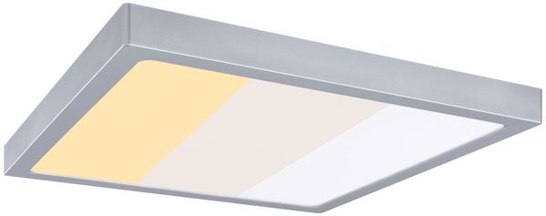 LED Panel Abia 2 White Select Dämmerungsgesteuerter Bewegungsmelder (HF) eckig 400x400mm 16W 1400lm 2700 - 4000K Chrom matt