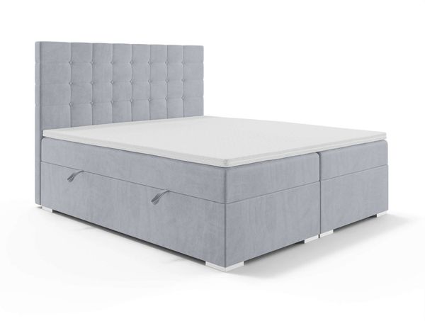 Home affaire Bett Semla mit Matratze und Topper, in 3 Breiten (140, 160 und 180 cm), Boxspringbett mit Kopfteil, Bettkasten, Matratze (BFK/TFK) und Topper