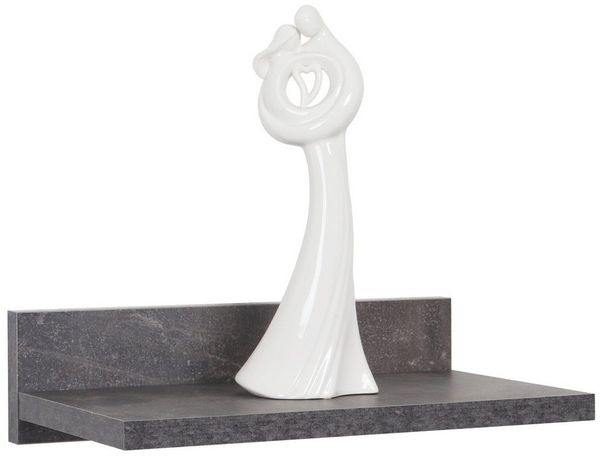 RICOO Wandregal 30 x 8 x 19 Grau Beton Optik, Spanplatte aus Holz, Hängereral WM057-BG, Regal Wand, Bücherregal Bilderregal Fotoregal Küchenregal Hängend Wandboard Regalbrett Schweberegal