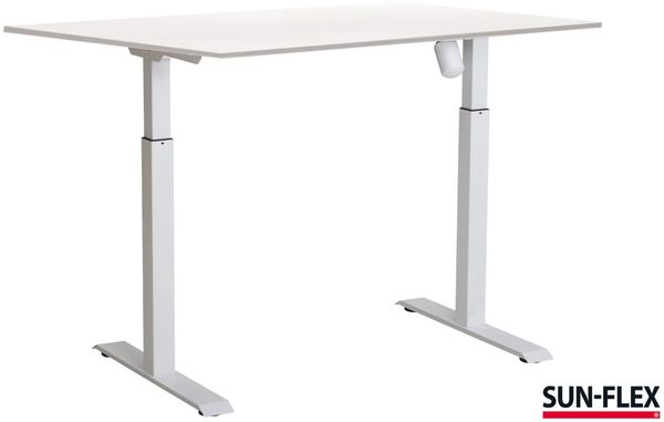 SUN-FLEX EASYDESK ADAPT l Schreibtisch Pure White weißes Laminat 160×80 cm