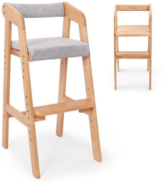 YOLEO Stuhl Kinderstuhl Mitwachsender Holz Stuhl für kinder 3 - 12 Jahren