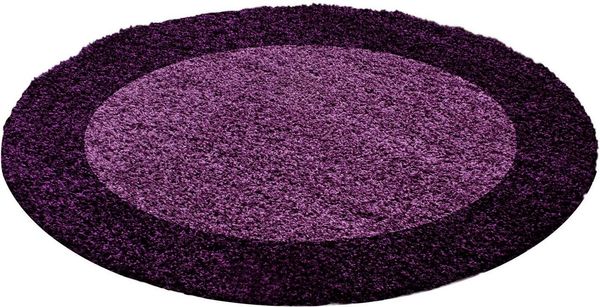 Runder Shaggy Teppich LIFE LILA 200 X 200cm