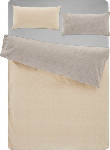 Bruno Banani Wendebettwäsche Merlin in Gr. 135x200 oder 155x220 cm, Linon, 2 teilig, Baumwollbettwäsche, Leinen-Look in Melange-Optik