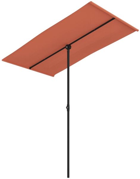 Sonnenschirm, Terrassenschirm mit Aluminium-Mast 180x110 cm Terrakotta