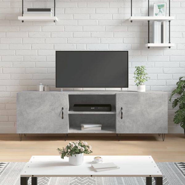 vidaXL TV-Schrank Betongrau 150x30x50 cm Holzwerkstoff 829096