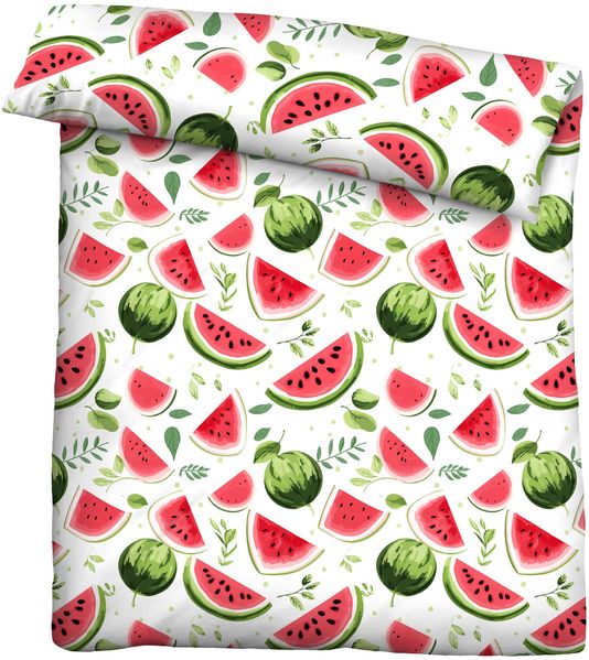 Traumhaft schlafen - Castell - Markenbettwäsche Baumwoll Renforce Bettwäsche 0040798 WASSERMELONE, rot, 1x 135x200 cm + 1x 80x80 cm Bild 2
