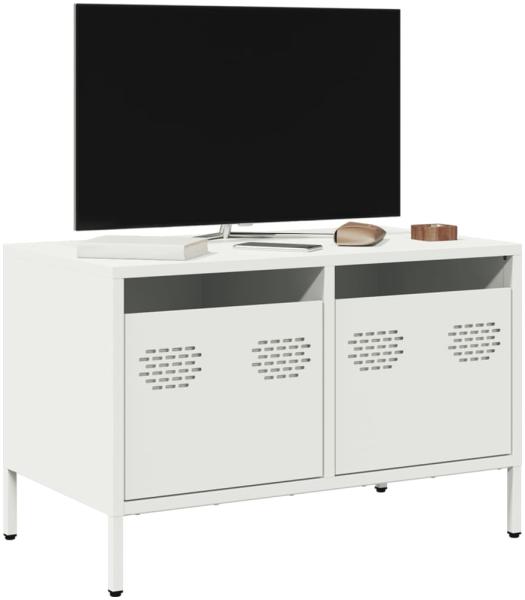 vidaXL TV-Schrank Weiß 68x39x43,5 cm Kaltgewalzter Stahl 851237