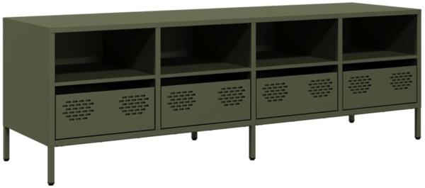 vidaXL TV-Schrank Olivgrün 135x39x43,5 cm Kaltgewalzter Stahl 851332